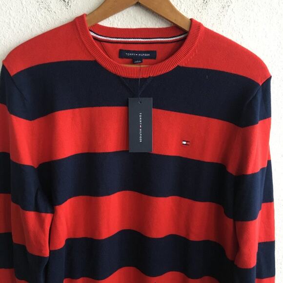 NWT Tommy Hilfiger Men's Crew Neck Cotton Sweater - Picture 4 of 12